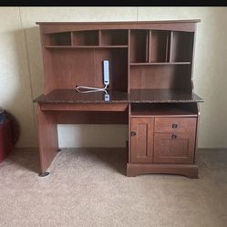 Desk With Attached Cubby