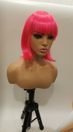 Short Pink Straight Wig