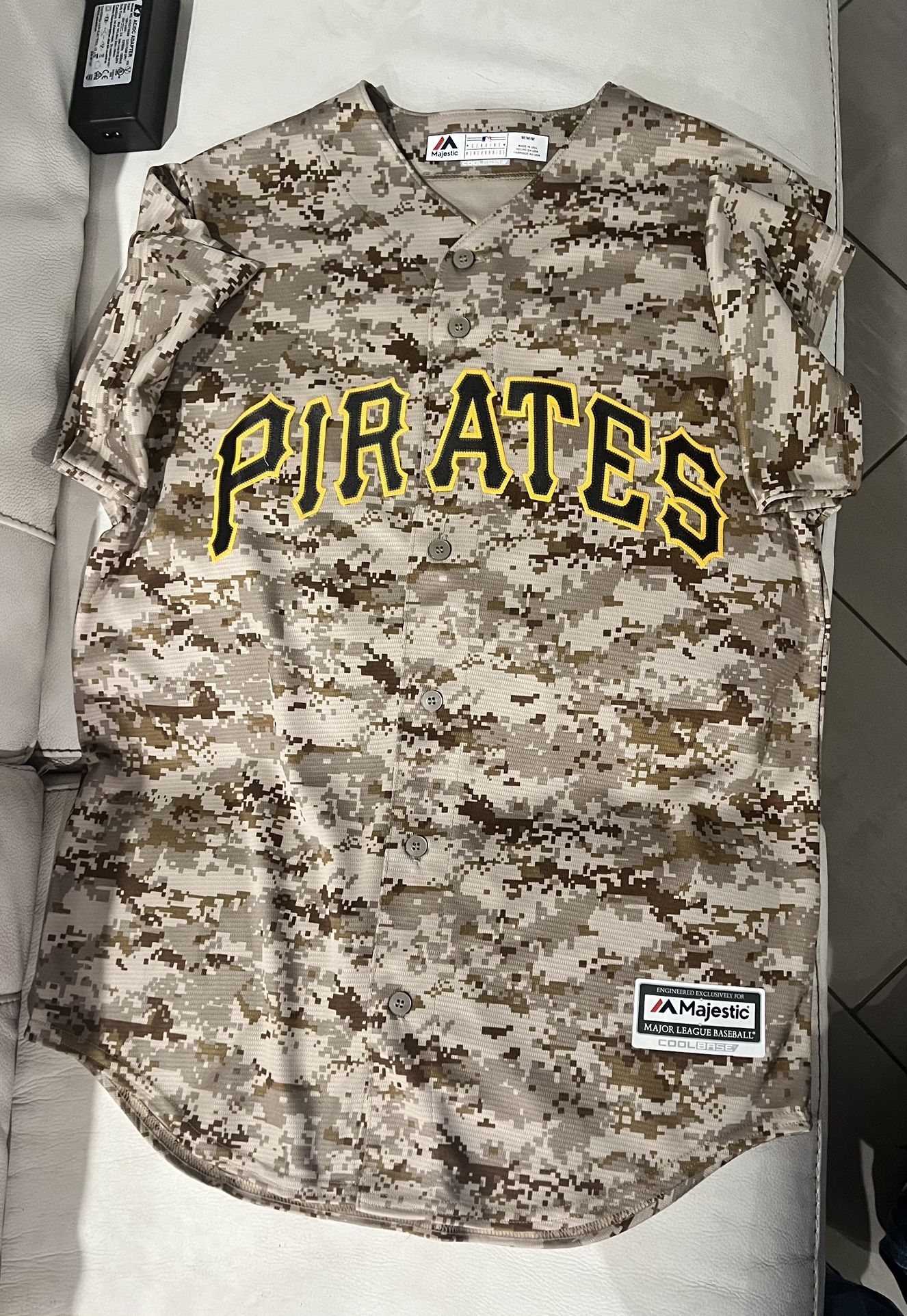 MLB Pittsburgh Pirates Baseball Marte #6 Camo Majestic Cool Base Jersey med