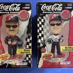 Nascar Coca Cola 9” Bobby Labonte & Dale Jarrett Bobblehead Limited Edition 5000
