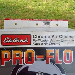 Edelbrock Chrome Air Cleaner & Gm / Chevy LS Swap Book
