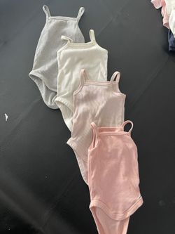 Baby Girl Tank Top Onesies Set Of 4 3-6 Months