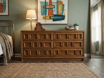 Vintage Mid Century Drexel Compatica Brutalist Dresser / Credenza