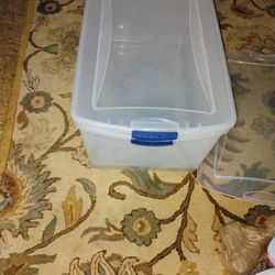 2 Plastic Storage Bins $9. Each Pickup Only Cash 