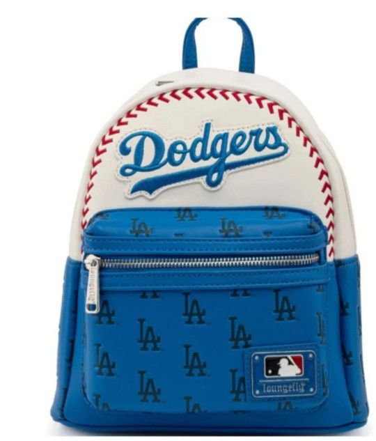 Loungefly Dodgers Baseball MLB Stitch Backpack