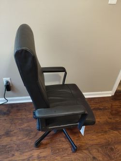 Ergonomic Black Leather High-Back Office Executive Chair