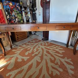 Chippendale Style Solid Wood Console Entryway Sofa Table Desk 3 Drawer