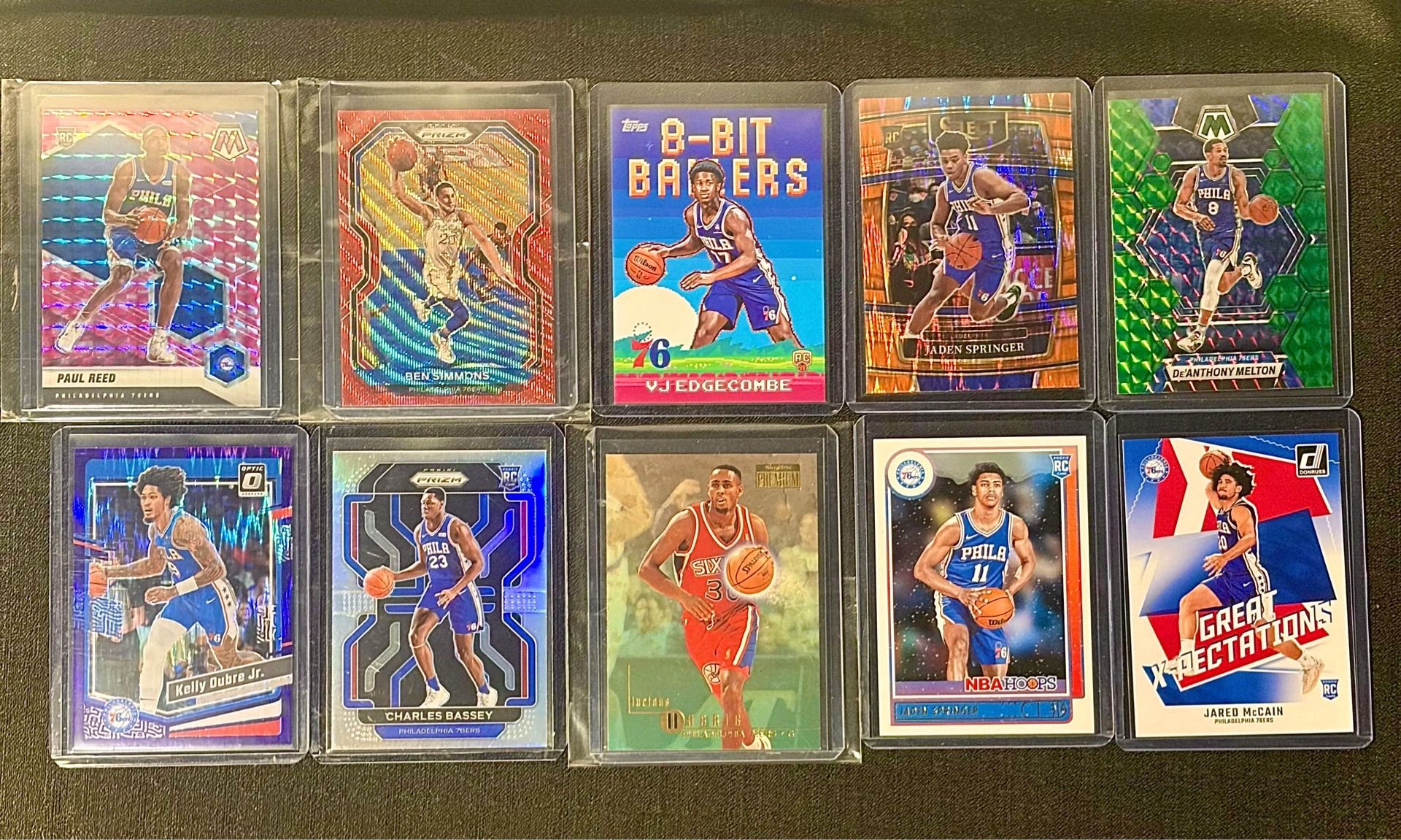 Philadelphia 76ers Basketball Card Lot Rookies & Color