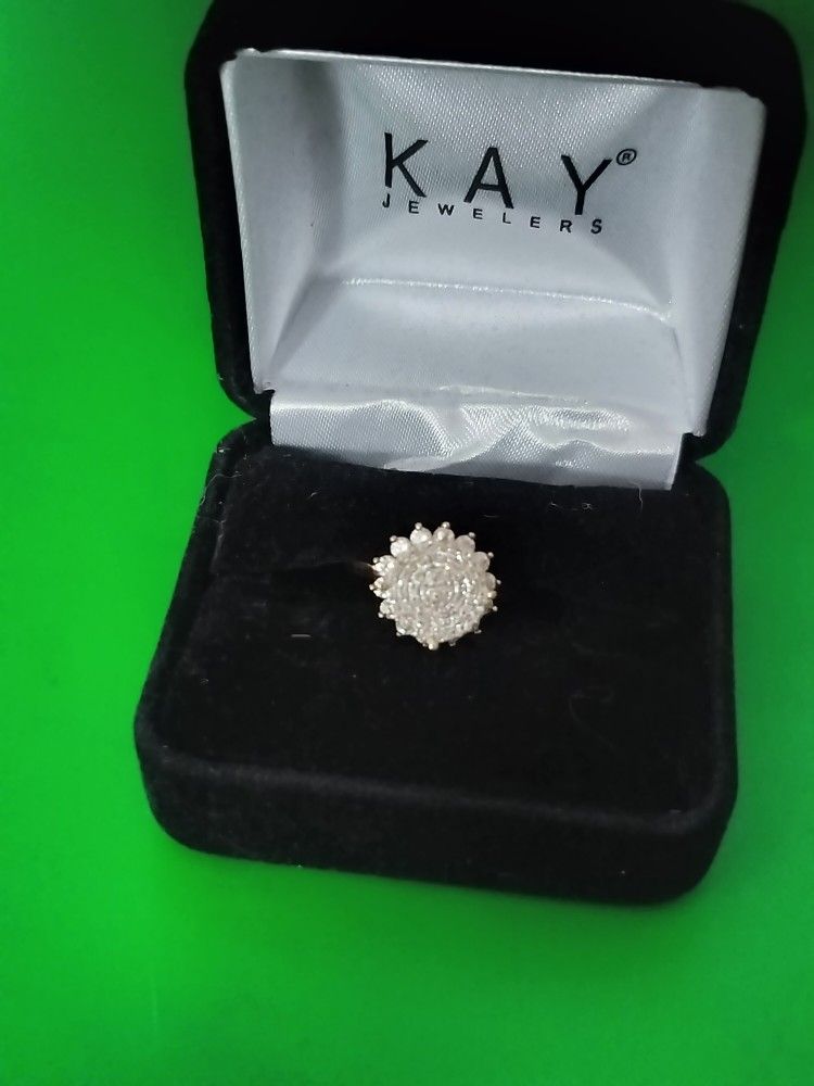 10 Carat Yellow Gold Custom Diamond Ring