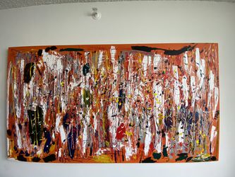 Abstract Art wall painted by me 66 x 36