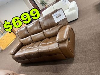 Beautiful New Double Reclining Sofa in Genuine Top Grain Buffalo Leather Only $699!!!