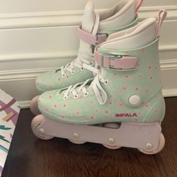 Impala Mint Flower Inline Rollerblades 