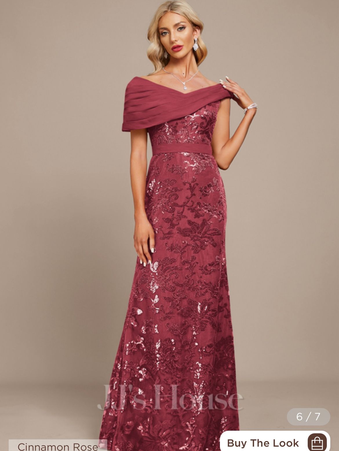 JJs House Red Sequin Maxi Dress