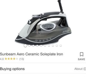 Sunbeam Aero Ceramic Soleplate Iron