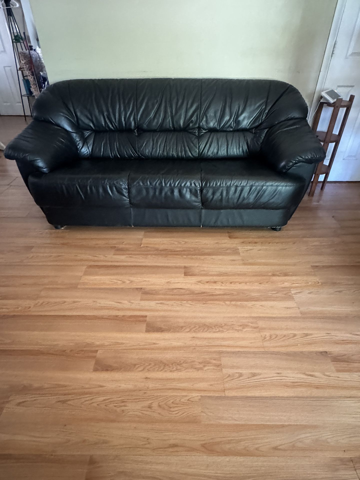 Black Leather Sofa