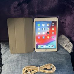 iPad Mini 3 64gb Wifi Gold No iCloud, New Case & iOS Cable