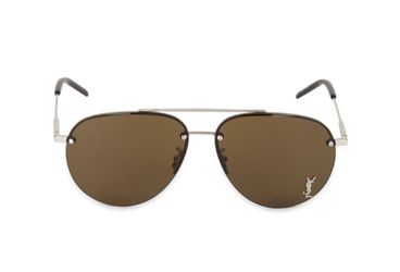 AUTHENTIC YSL SAINT LAURENT 63MM Aviator Sunglasses