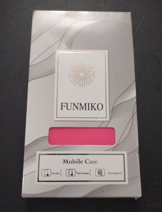 FUNMIKO Compatible iPhone 15 Pro Case Silicone Cover Hot Pink screen protector