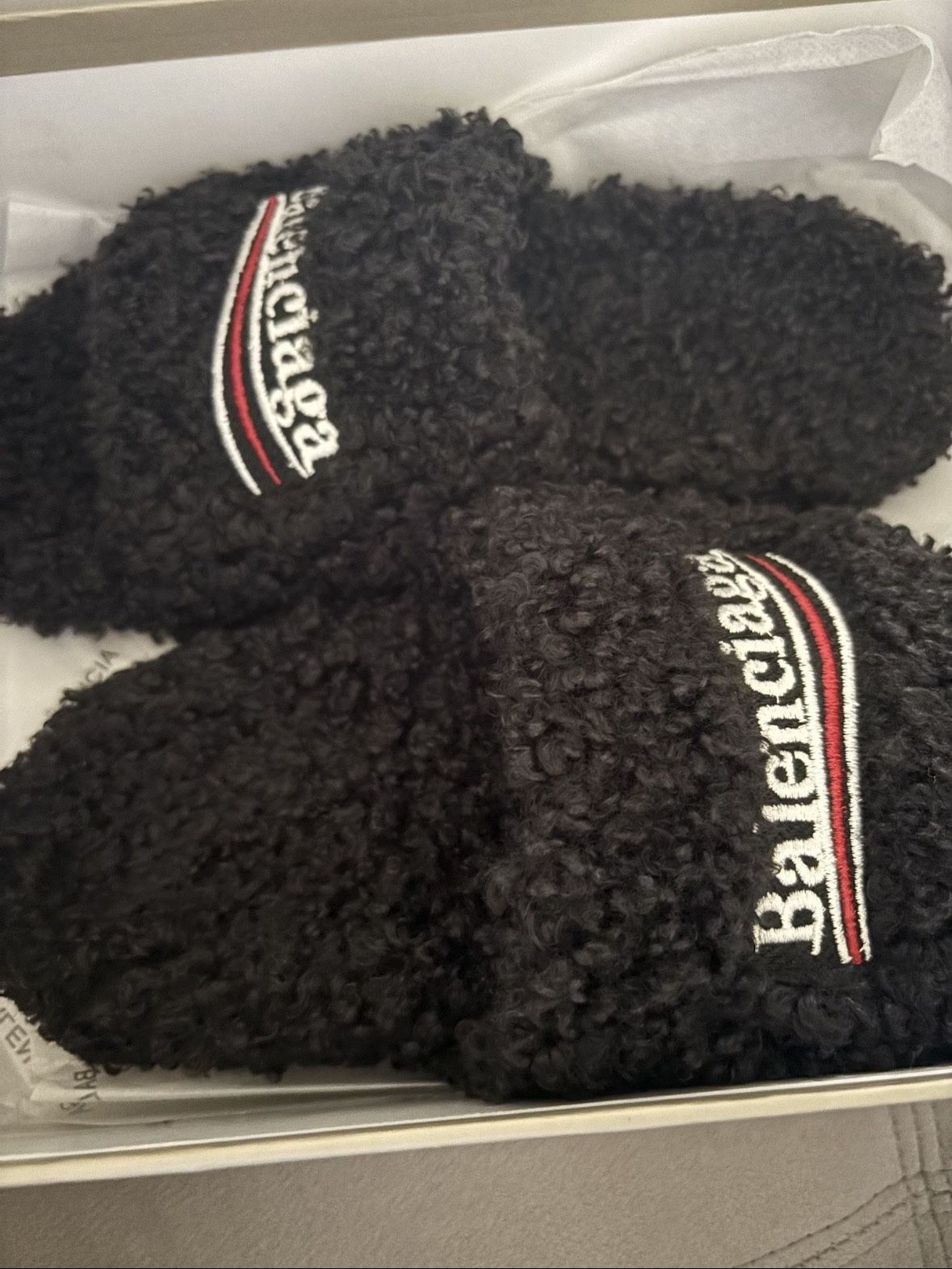 Balenciaga Fur Slides