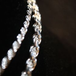 3 MM Silver Rope Chain 