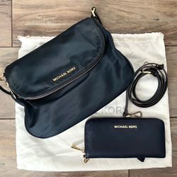 Michael Kors Bedford Flap Nylon Crossbody Bag & Wallet