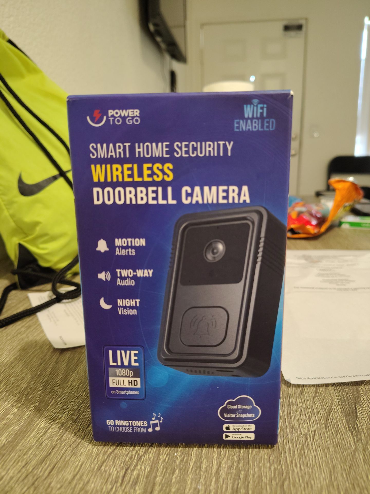 Wireless doorbell camera and ringer