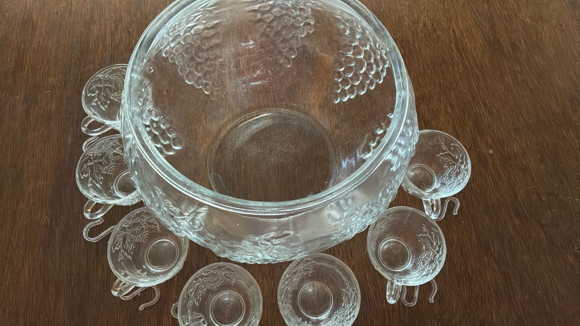 Vtg Indiana Glass PUNCH BOWL