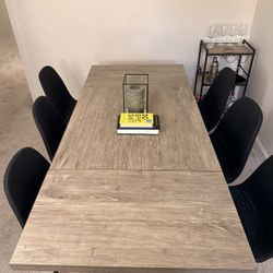 Dining Table Set With Bar Cart