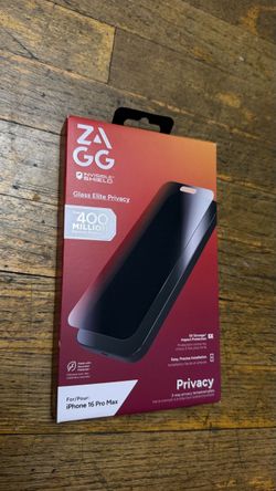 ZAGG Apple iPhone 16 Pro Max Glass Elite Privacy Screen Protector