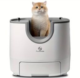 CAT LITTER BOX OPEN TOP SELF CLEANING MULTIPLE CATS