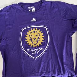 Men’s XL Adidas Purple Orlando City Soccer T-shirt Top