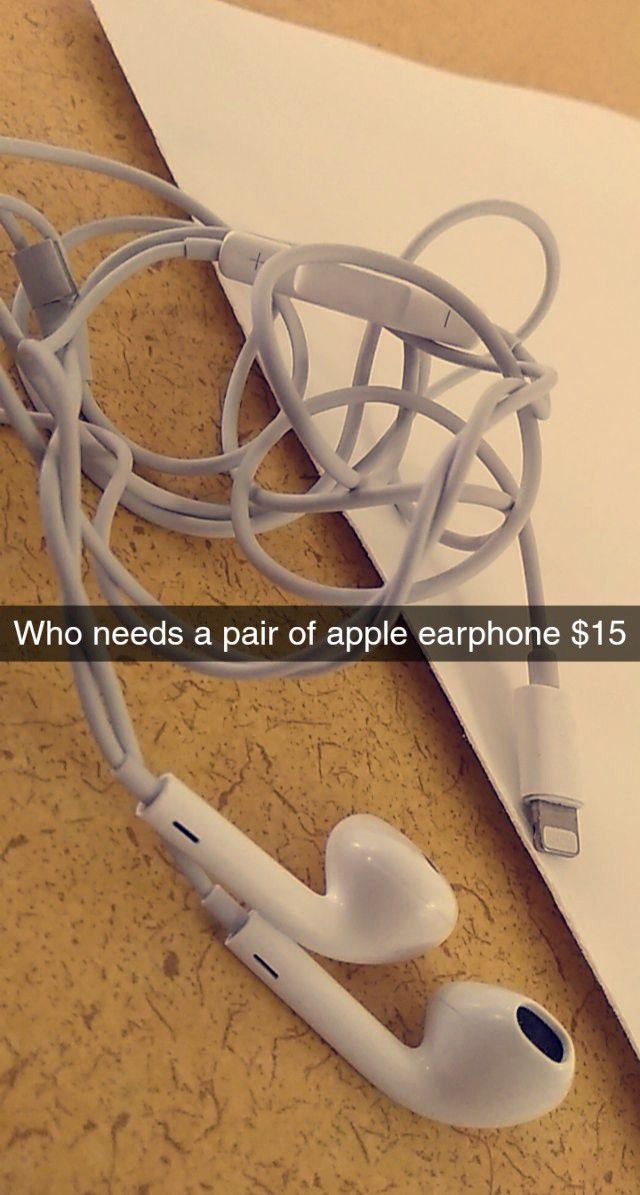 Apple earbuds $15