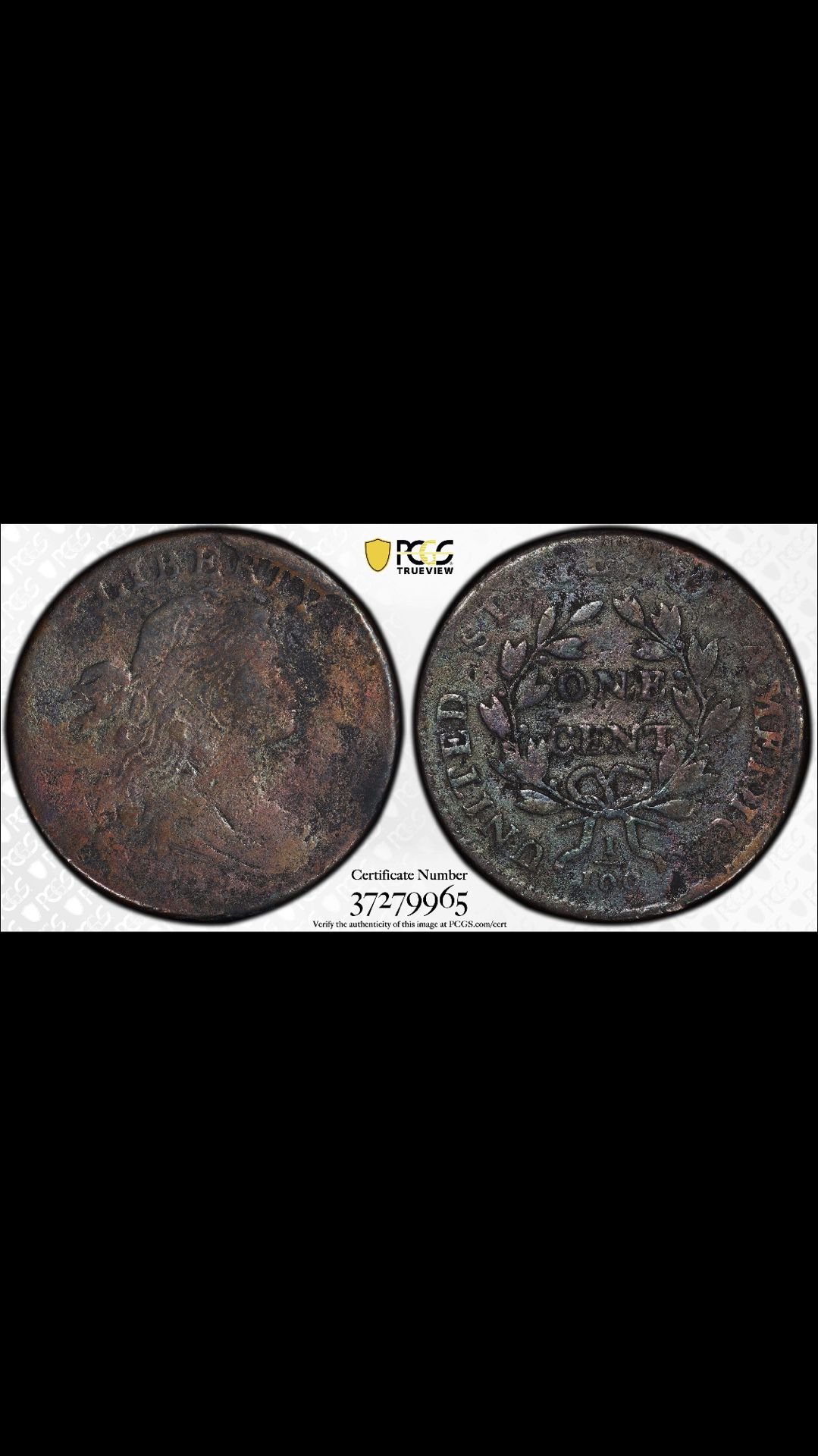 1803 Small date Large Fraction Draped Large cent