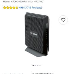 Netgear Nighthawk AC1900 WIFI Cable Modem Router
