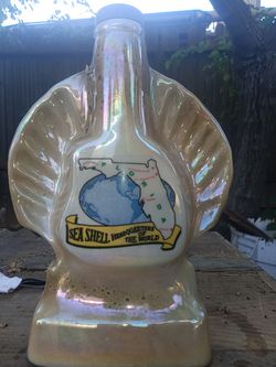 Jim Beam Old Bottle From  66 Cork Top Florda