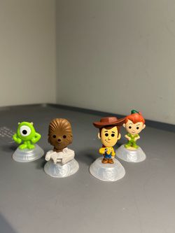 McDonald’s Disney 100 Figure Lot Woody Chewbacca Mike Wazowski Peter Pan 4pc