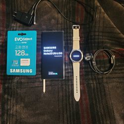 Samsung Galaxy Note 20 Ultra 5g, Galaxy Watch 4 46mm 128gb Card $900