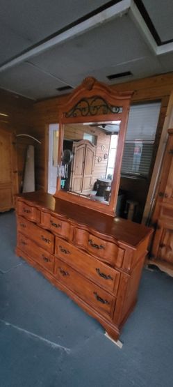 dresser and mirror