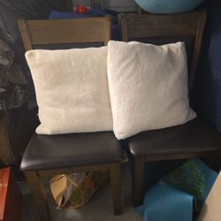 2 White Throw Pillows  $35 For The Set