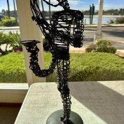 Z Gallerie Black Wire Saxophone Player