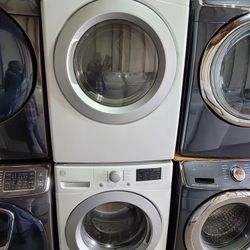 Kenmore Front Loading Washer And Stackable Gas Dryer Set 