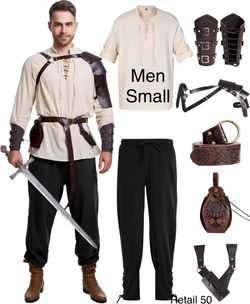 Renaissance Men Costume Small Halloween 