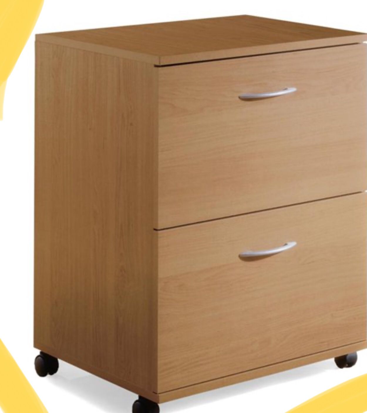 New!! File cabinet, rolling vertical 2 drawers cabinet, bussiness equipment, office furniture , pine