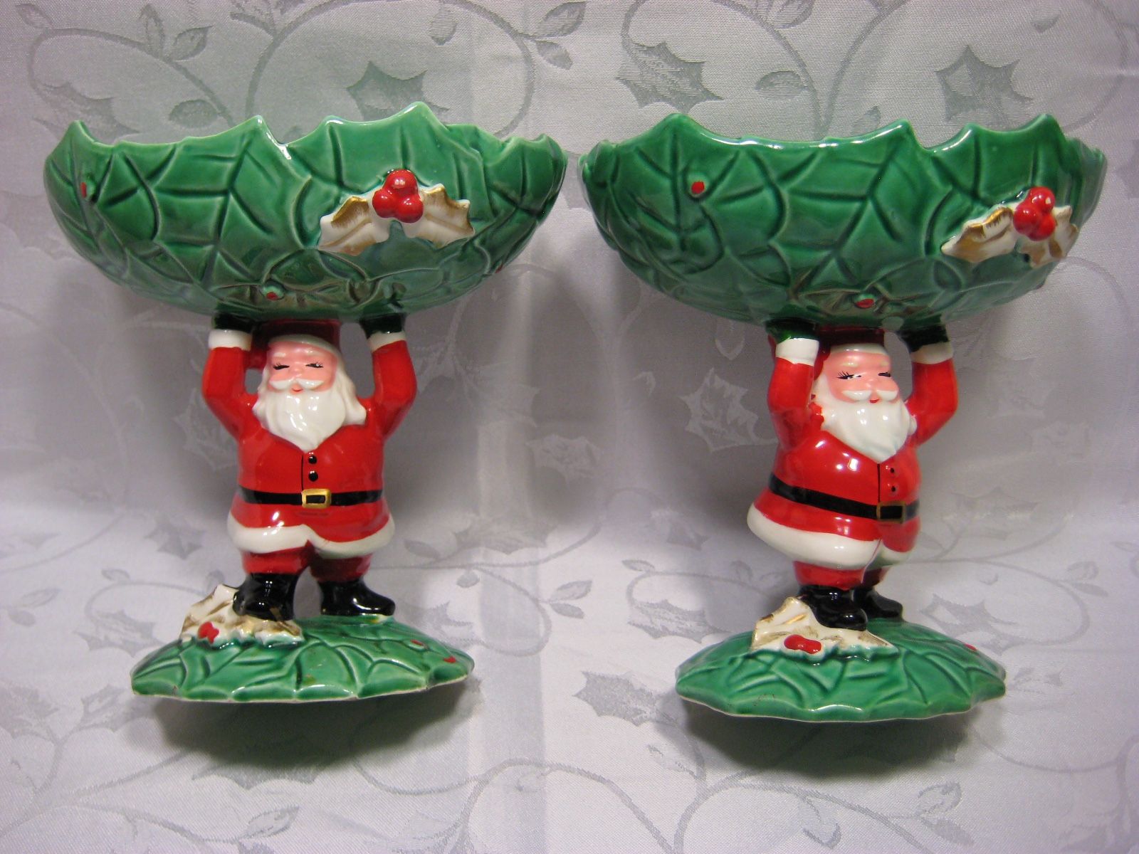 Napco Christmas Compotes Vintage Candy Dishes