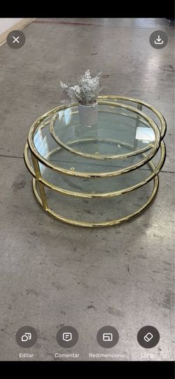 Gold Glass Table