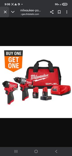 M12 FUEL 12-Volt Lithium-Ion Brushless Cordless Hammer Drill and Impact Driver Combo