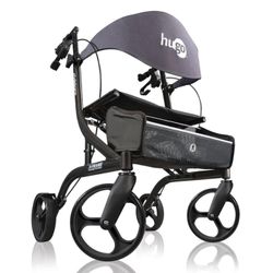 Rollator Walker (Mobility Explore Side-Fold Rollator Walker with Seat, Backrest and Folding Basket)