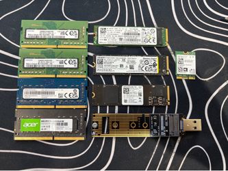 Laptop Ram, SSD’s, SSD Adapter, and WiFi Card