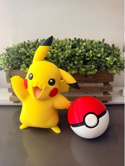 Pikachu and Pokémon ball