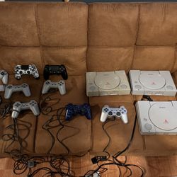 Playstation remotes and games 